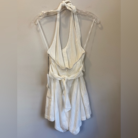 Candy Cane LA women’s cotton halter romper with pockets size small - Picture 4 of 7